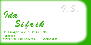 ida sifrik business card